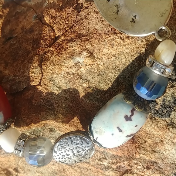 Silver & Beaded Bracelet - Picture 3 of 6